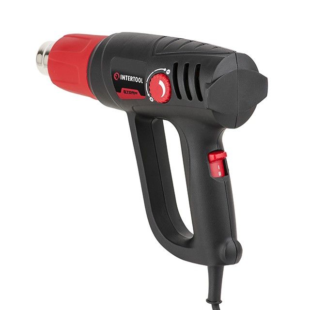 Фен технический 2000 Вт, регулировка 50-600°C, 250-500 л/мин, 2 режима INTERTOOL WT-1020