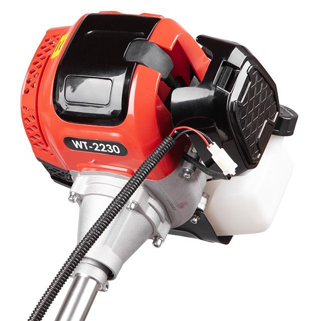 Мотокоса 1,85 кВт, 52 см³, катушка, фреза 40 зубъев, двухплечевой ранцевый ремень, STORM ( комплект из двух частей: вал + двигатель) INTERTOOL WT-2230