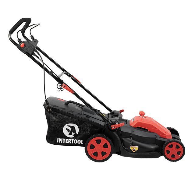 Газонокосилка электрическая 1,8 кВт, 230 В~50 Гц, 3200 об/мин, ширина захвата 400 мм, высота среза 25-75 мм, контейнер 40 л, STORM INTERTOOL WT-2265