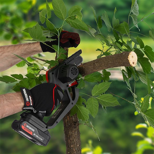 Мини-пила цепная аккумуляторная 20 В, шина 10 см, 4 м/с, литий-ион, 2.0 Ач, ЗУ 2А, STORM INTERTOOL WT-9109