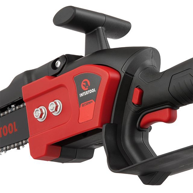 Міні-пилка ланцюгова акумуляторна з безщітковим двигуном 20 В, шина 20 см, 7.5 м/с, без ЗУ та АКБ, STORM INTERTOOL WT-9210