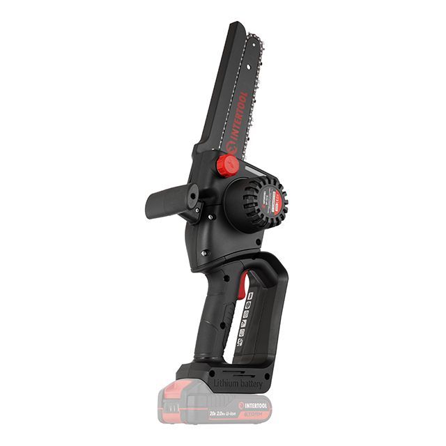 Міні-пилка ланцюгова акумуляторна з безщітковим двигуном 20 В, шина 20 см, 7.5 м/с, без ЗУ та АКБ, STORM INTERTOOL WT-9210