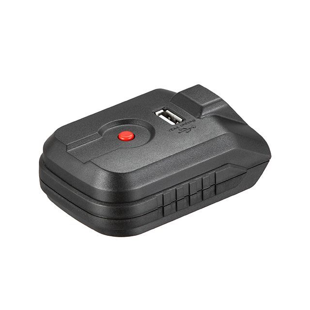 Адаптер для аккумулятора Li-ion 20 В, USB 2A, LED фонарь INTERTOOL WT-9300