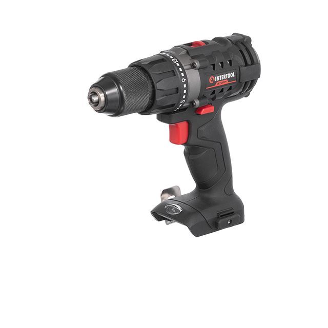 Дрель-шуруповерт аккумуляторная 20 В, 50 Nm, 0-450/0-1700 об/мин, 2-13 мм, без ЗУ и АКБ INTERTOOL WT-9351