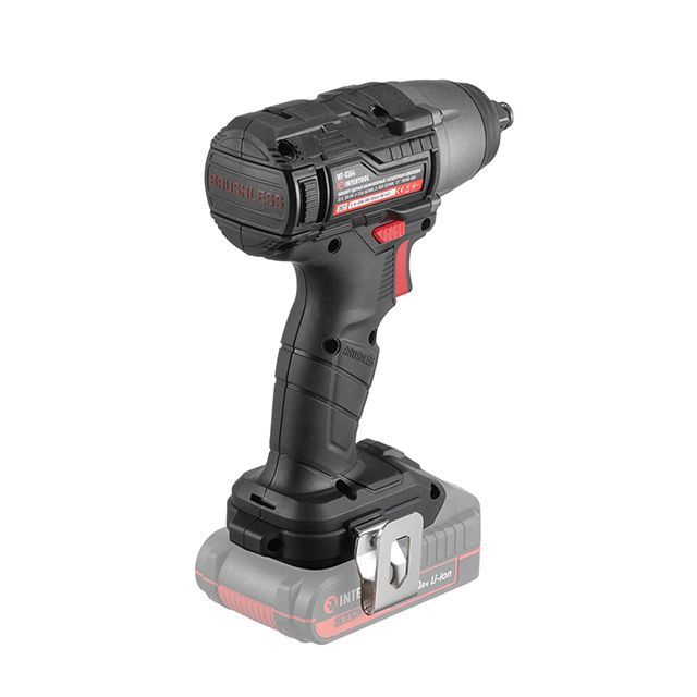 Гайковерт ударный аккумуляторный с бесщеточным двигателем 20 В, 300 Nm, 0-2500 об/мин, 0-3000 уд/мин, 1/2", без ЗУ и АКБ INTERTOOL WT-9364