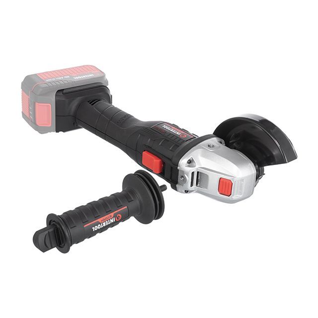 Шлифмашина угловая аккумуляторная с бесщеточным двигателем 20 В, 125 мм, 10000 об/мин, без ЗУ и АКБ INTERTOOL WT-9366