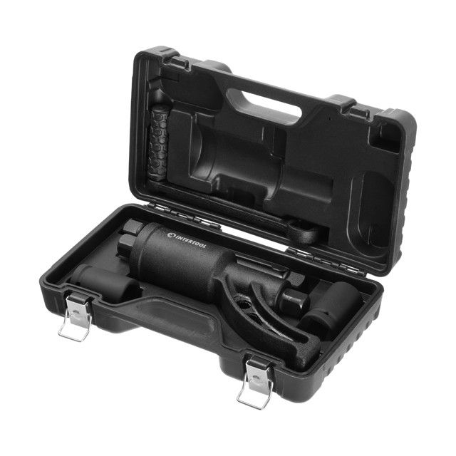 Ключ баллонный роторный на подшипнике для груз. автом. 261 мм, передаточное отношение 1:68, макc. крут. мом. 5200 Nm, головки 32, 33 мм, пластиковый кейс INTERTOOL XT-0002