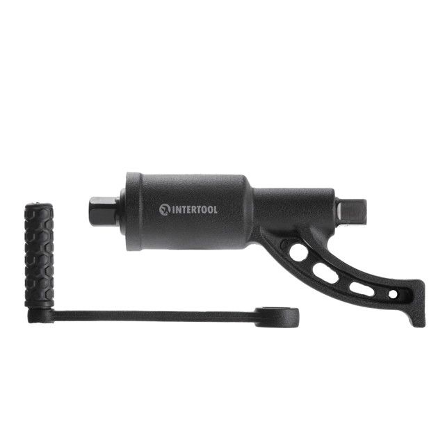 Ключ баллонный роторный на подшипнике для груз. автом. 261 мм, передаточное отношение 1:68, макc. крут. мом. 5200 Nm, головки 32, 33 мм, пластиковый кейс INTERTOOL XT-0002