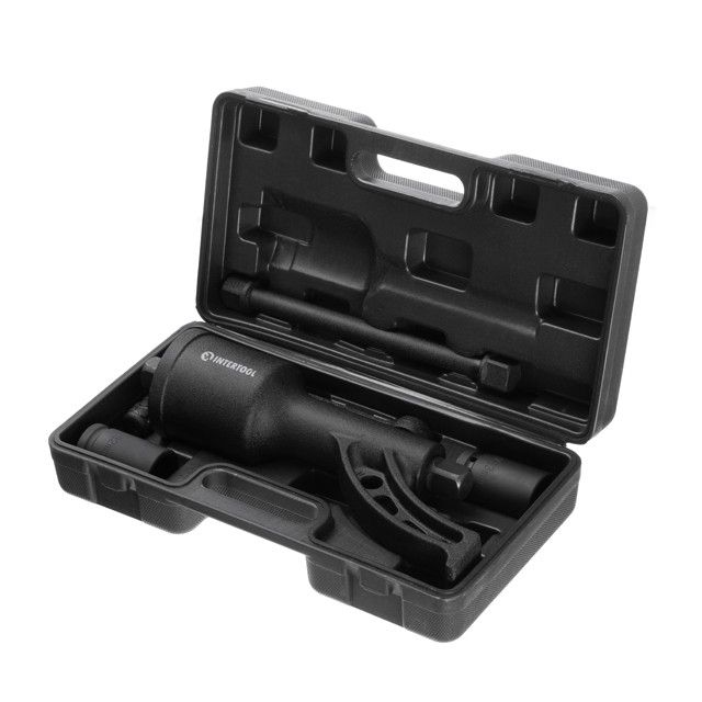 Ключ баллонный роторный для грузовых автомобилей 340 мм, передаточное отношение 1:78, макc. крут. момент 7000 Nm, головки 32, 33 мм, пластиковый кейс INTERTOOL XT-0005