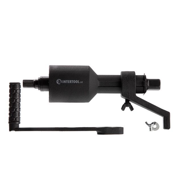 Ключ баллонный роторный для груз. авто 380 мм, двухскоростной, макc. 3800 Нм, головки 32, 33 мм, пласт. кейс INTERTOOL XT-0006