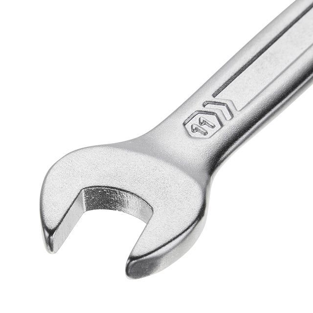 Ключ комбинированный 11 мм, STORM, Cr-V, покрытие сатин-хром INTERTOOL XT-1011