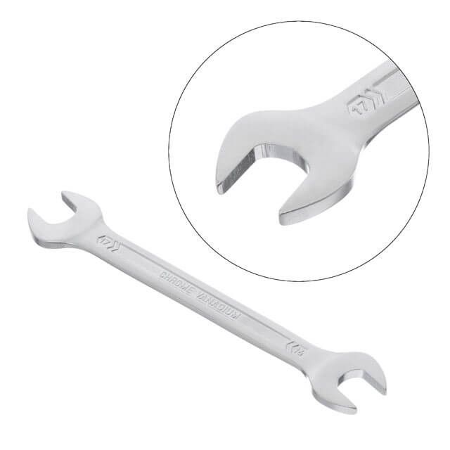 Ключ рожковый 16-17 мм, STORM, Cr-V, покрытие сатин-хром INTERTOOL XT-1116