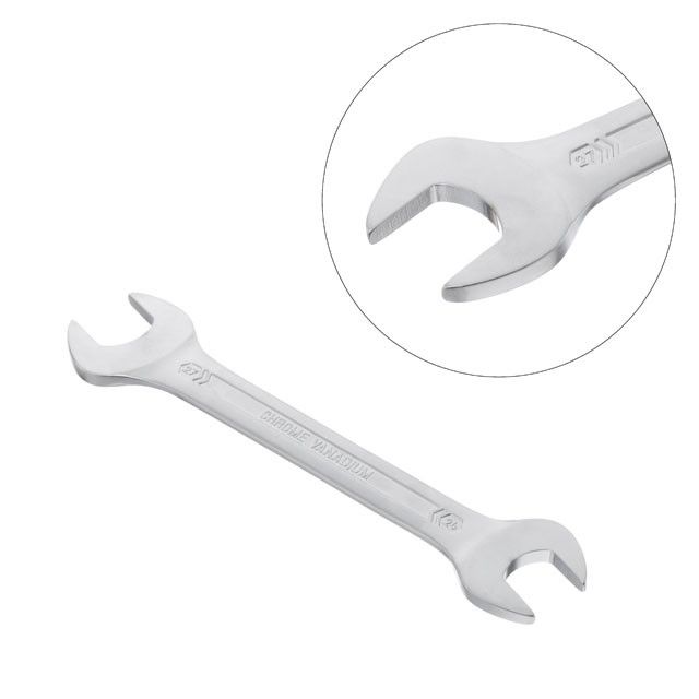 Ключ рожковый 24-27 мм, STORM, Cr-V, покрытие сатин-хром INTERTOOL XT-1124