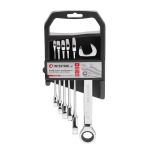 Набор ключей комбинированных с храповым механизмом 6ед., 8-19мм (8-10-12-13-17-19) Cr-V; PROF DIN3113 INTERTOOL XT-1301