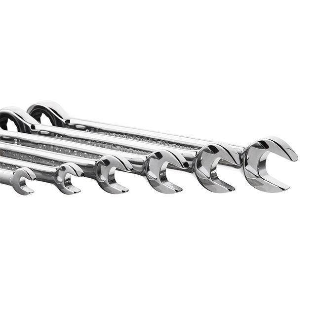 Набор ключей комбинированных с храповым механизмом 11ед., 8-19мм (8-9-10-11-12-13-14-15-16-17-19) Cr-V; PROF DIN3113 INTERTOOL XT-1304