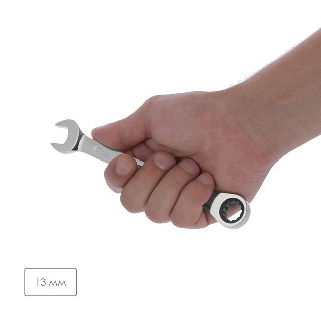 Ключ комбинированный с трещоткой 13 мм PROF, Cr-V INTERTOOL XT-1353