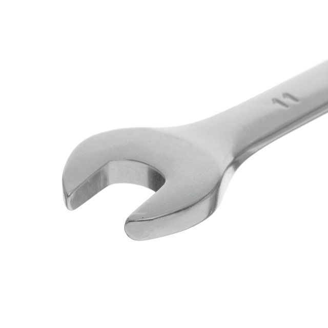 Ключ рожково-накидной шарнирный 11 мм Cr-V, покрытие сатин-хром INTERTOOL XT-1411