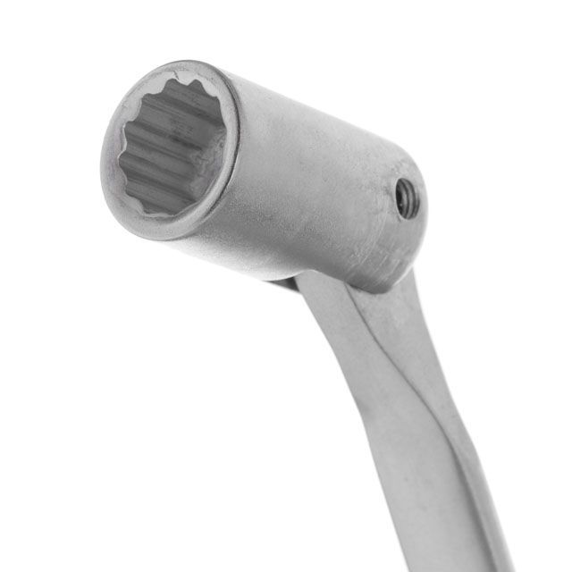 Ключ рожково-накидной шарнирный 12 мм Cr-V, покрытие сатин-хром INTERTOOL XT-1412