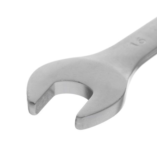 Ключ рожково-накидной шарнирный 16 мм, Cr-V, покрытие сатин-хром INTERTOOL XT-1416