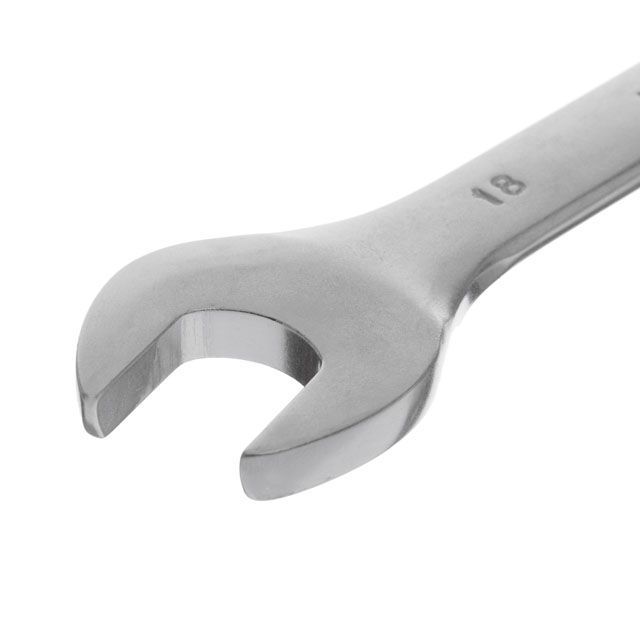 Ключ рожково-накидной шарнирный 18 мм, Cr-V, покрытие сатин-хром INTERTOOL XT-1418