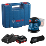 Акумуляторна ексцентрикова шліфмашина Bosch GEX 185-LI Professional, 1 акб 18 В, 4 Ah, з/п GAL 18V-40