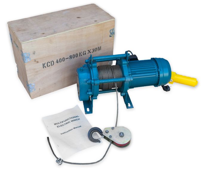 Лебідка електрична KRAISSMANN KCD 400/800 (400/800 кг, висота 30 м, 220 В)