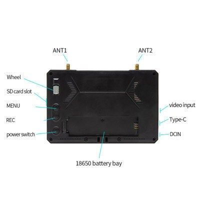Монітор FPV Skyzone M5 DVR 5.8GHz 48CH