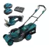 Акційний КОМПЛЕКТ PROFI-TEC: Акумуляторна газонокосарка EcoCut 51 Pro 40 В (2×20 В) + Акумуляторні ножиці-кущорізи PHT1110 + 2×PT2080EP (8.0 Аг), ЗП QBCD20/4 dual quick, коробка
