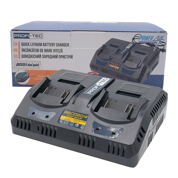 Двопортовий зарядний пристрій PROFI-TEC QBCD20/4 dual quick (4.0 А, для PT2080EP)