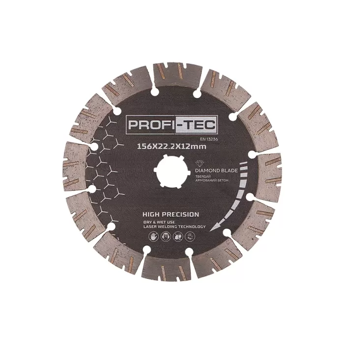 Алмазный диск PROFI-TEC High-precision для штробореза PWC156 (156×22.2×1.2 мм)