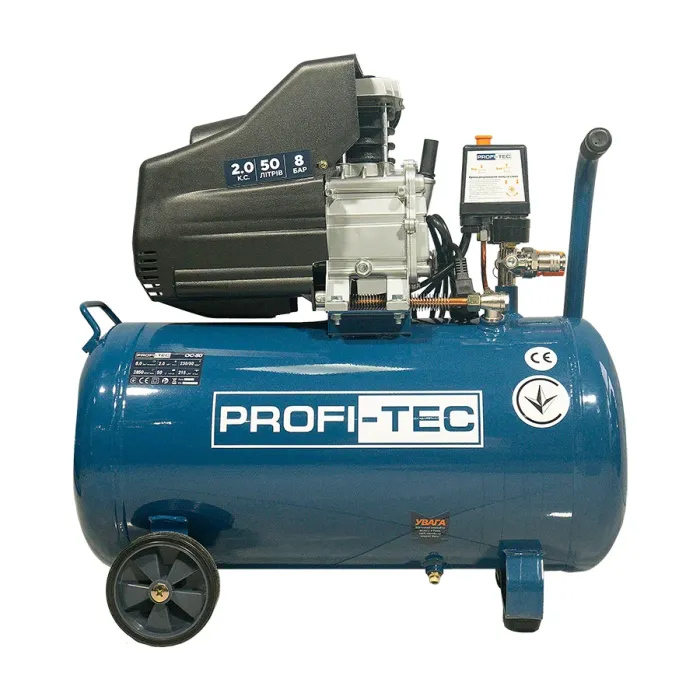 Компресор масляний PROFI-TEC OC-50 (50 л, 1.5 кВт, 200 л/хв)