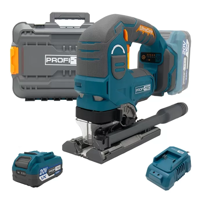 Акумуляторний лобзик PROFI-TEC PJS120 (1×PT2030VX (3.0 Aг), зарядний пристрій, кейс