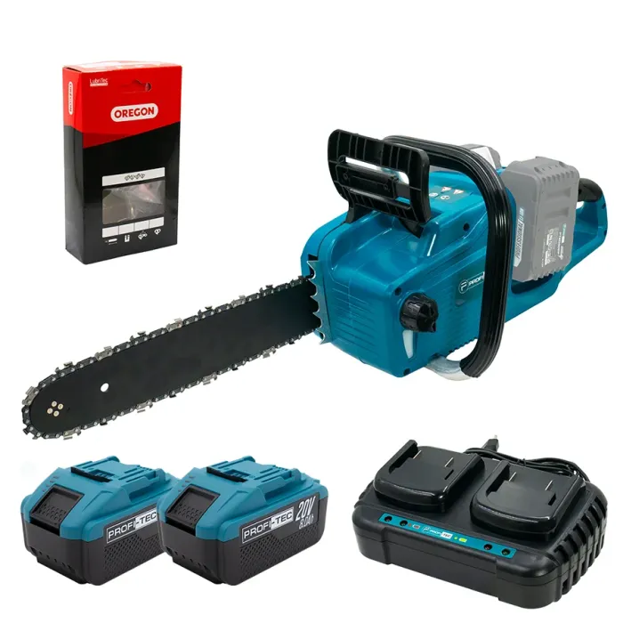 Акумуляторна ланцюгова пила PROFI-TEC PCS3540BL POWERLine (2×PT2080EP (8.0 Аг), зарядний пристрій)