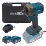 Акумуляторний гайковерт PROFI-TEC PPTW4520 POWERLine (2×PT2040VX (4.0 Аг), зарядний пристрій)