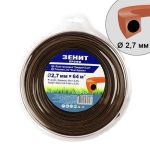 Ліска тримерна "Квадрат DUAL" 2.7 мм × 64 м