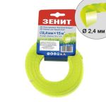 Ліска для садових тримерів "Кручений квадрат" 2.4 мм × 15 м (КРК-24-15-С)