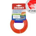 Ліска для садових тримерів "Зірка" 1.6 мм × 15 м