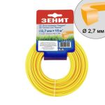 Ліска для садових тримерів "Квадрат" 2.7 мм × 15 м