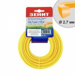 Ліска для садових тримерів "Квадрат" 2,7 мм × 15 м Зенит