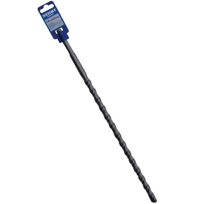 Бур SDS-Plus 14×400 мм, спіраль 4S Зенит Профи