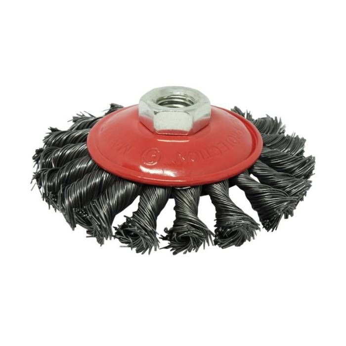 Щітка Конічна плетена сталь 100 мм М14, 0.5 мм Зенит