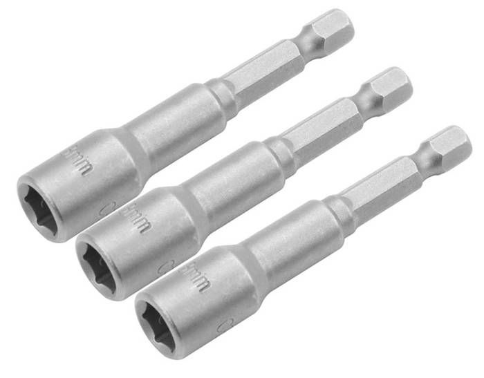 Головки магнітні 10 мм 1/4"х65 мм 3шт Толсен