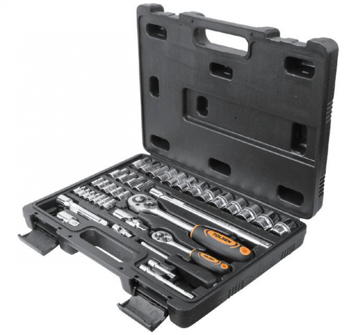 Набір торцевих головок 1/2" та 1/4" ПРОФІ 39 предметів