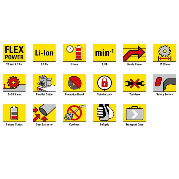 Пила циркулярна акумуляторна міні Trotec PCSS 05-20V + кейс (4430000105)