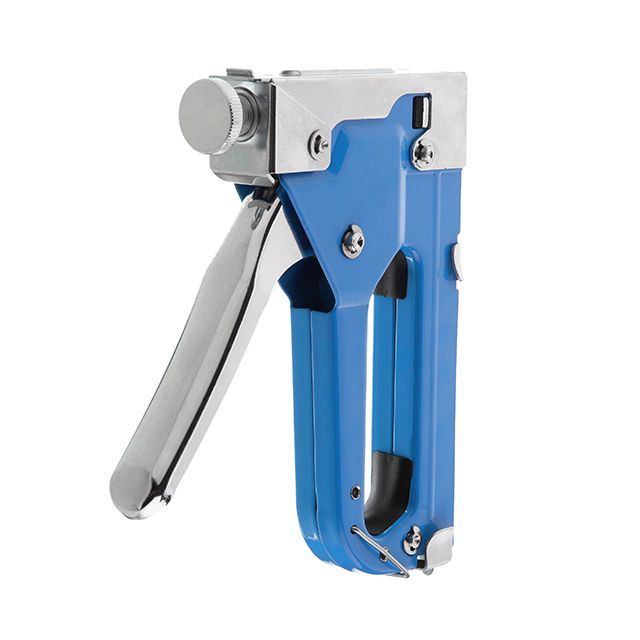 Механический скобозабивной пистолет под скобу 11.3*0.70*4-14мм (синий) RT-0101