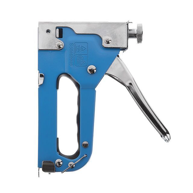 Механический скобозабивной пистолет под скобу 11.3*0.70*4-14мм (синий) RT-0101