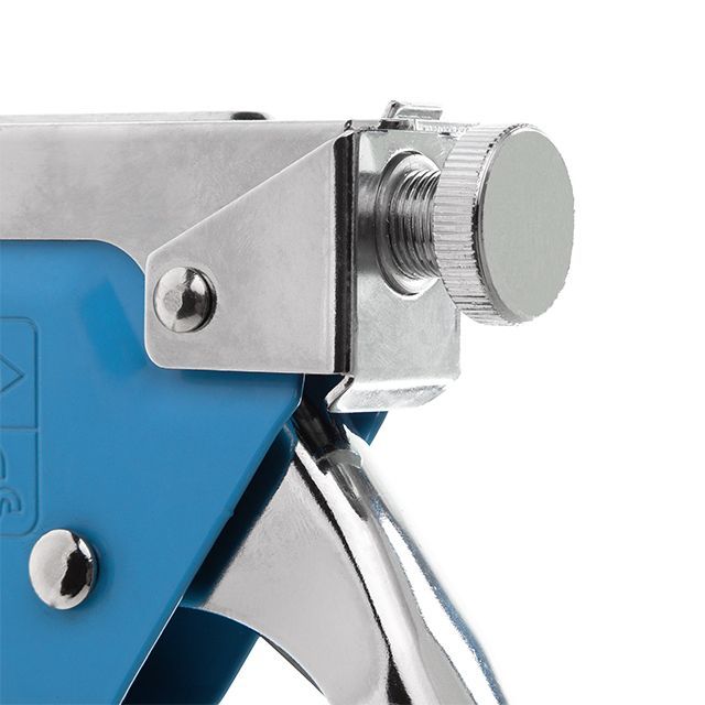 Механический скобозабивной пистолет под скобу 11.3*0.70*4-14мм (синий) RT-0101