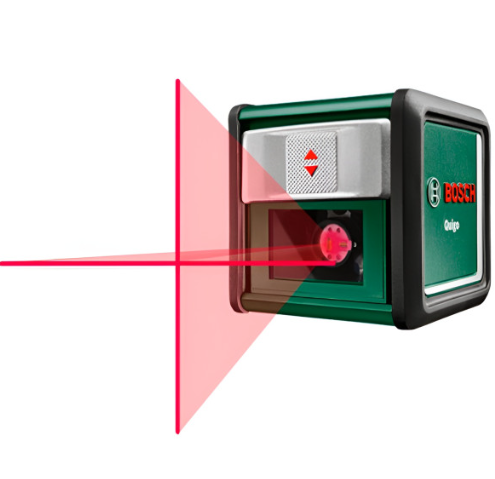 Лазерний нівелір Bosch Quigo з адаптером для швидкого встановлення, універсальним затискачем та батарейками