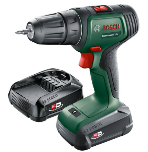 Акумуляторний дриль-шурупокрут Bosch UniversalDrill 18V з 2 акб 1.5 Ah і з/п, у кейсі 06039D4002