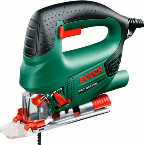 Лобзик Bosch PST 800 PEL, у кейсі, з набором 10 пилок